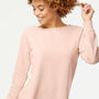 Independent Trading Company Womens California Wave Wash Crewneck Sweatshirt - Blush Pink