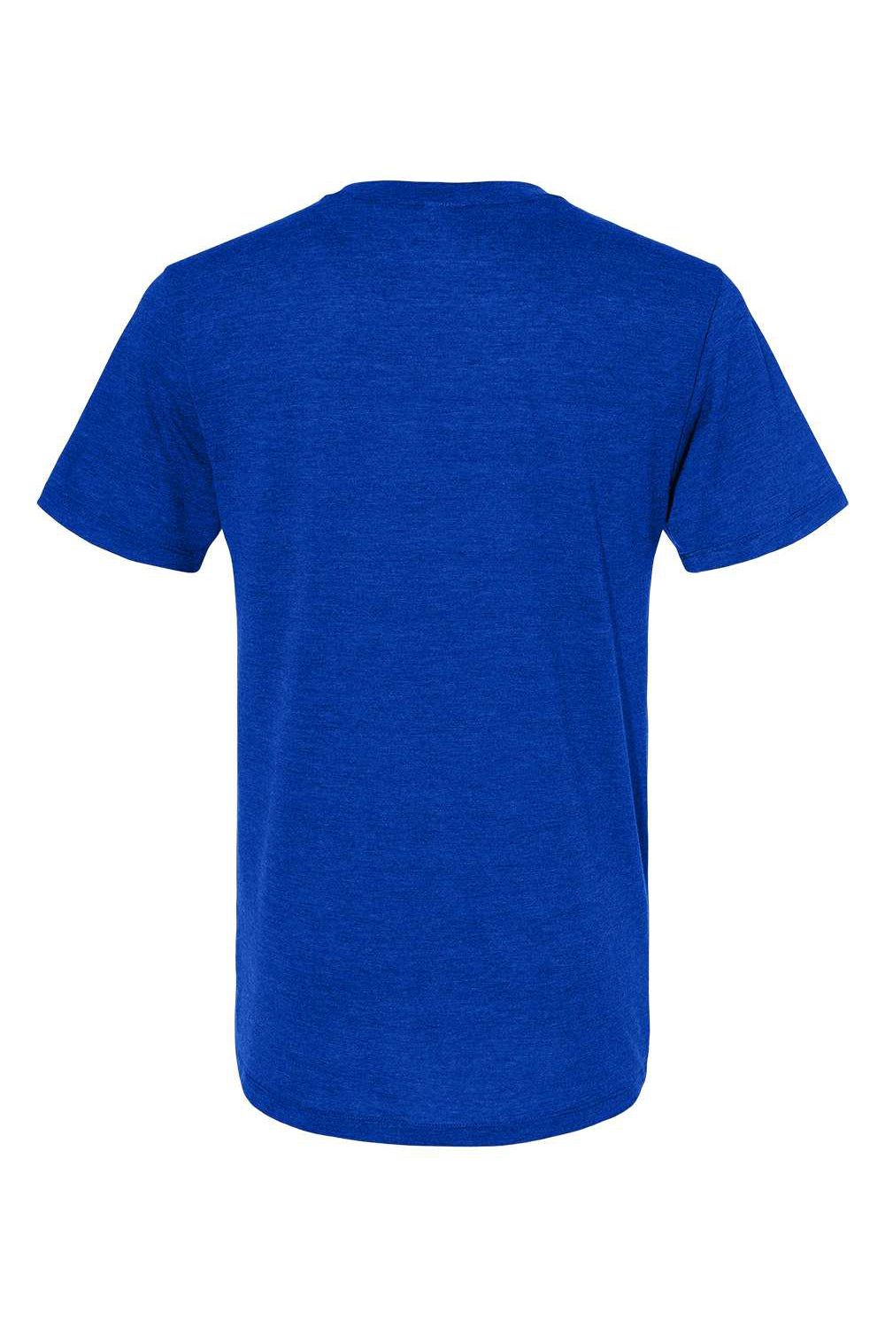 Augusta Sportswear 3065 Mens Short Sleeve Crewneck T-Shirt Heather Royal Blue Flat Back