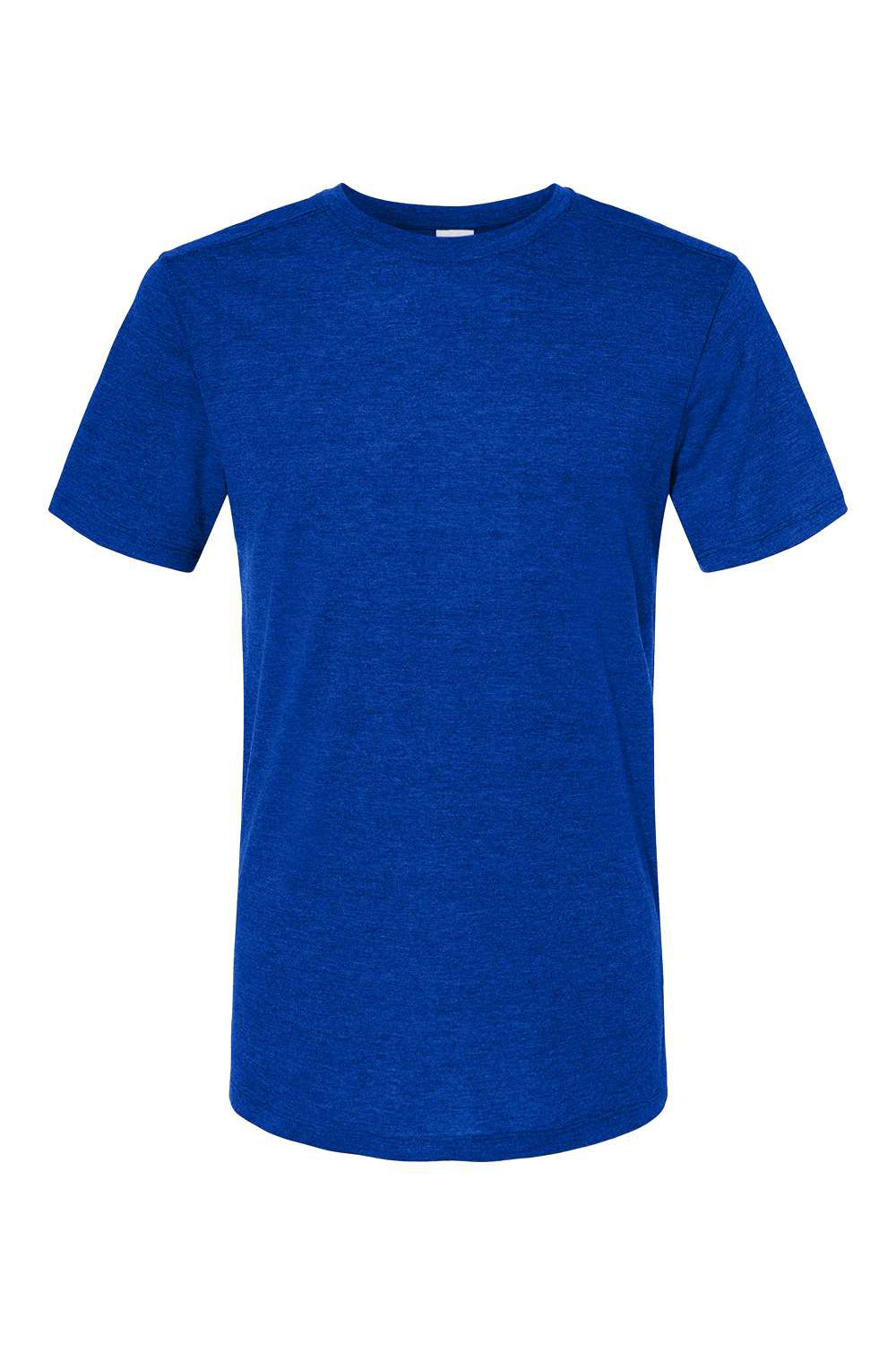 Augusta Sportswear 3065 Mens Short Sleeve Crewneck T-Shirt Heather Royal Blue Flat Front