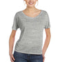 Bella + Canvas Womens Slouchy Short Sleeve Wide Neck T-Shirt - White Marble