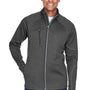 North End Mens Gravity Performance Moisture Wicking Full Zip Fleece Jacket - Heather Carbon Grey