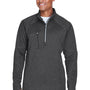 North End Mens Catalyst Performance Moisture Wicking 1/4 Zip Fleece Jacket - Heather Carbon Grey