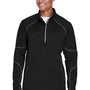North End Mens Catalyst Performance Moisture Wicking 1/4 Zip Fleece Jacket - Black