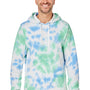 J America Mens Tie-Dye Hooded Sweatshirt Hoodie w/ Pouch Pocket - Lagoon