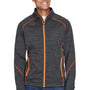 North End Mens Sport Red Flux Full Zip Jacket - Carbon Grey/Orange Soda