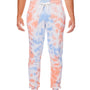 J America Mens Tie-Dye Fleece Jogger Sweatpants w/ Pockets - Sunset - Closeout