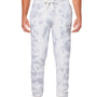 J America Mens Tie-Dye Fleece Jogger Sweatpants w/ Pockets - Grey - Closeout