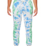 J America Mens Tie-Dye Fleece Jogger Sweatpants w/ Pockets - Lagoon - Closeout