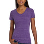 Jerzees Womens Vintage Snow Short Sleeve V-Neck T-Shirt - Heather Purple - Closeout