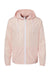 Independent Trading Co. EXP54LWZ Mens Full Zip Windbreaker Hooded Jacket Blush Pink Flat Front