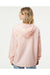 Independent Trading Co. EXP54LWZ Mens Full Zip Windbreaker Hooded Jacket Blush Pink Model Back