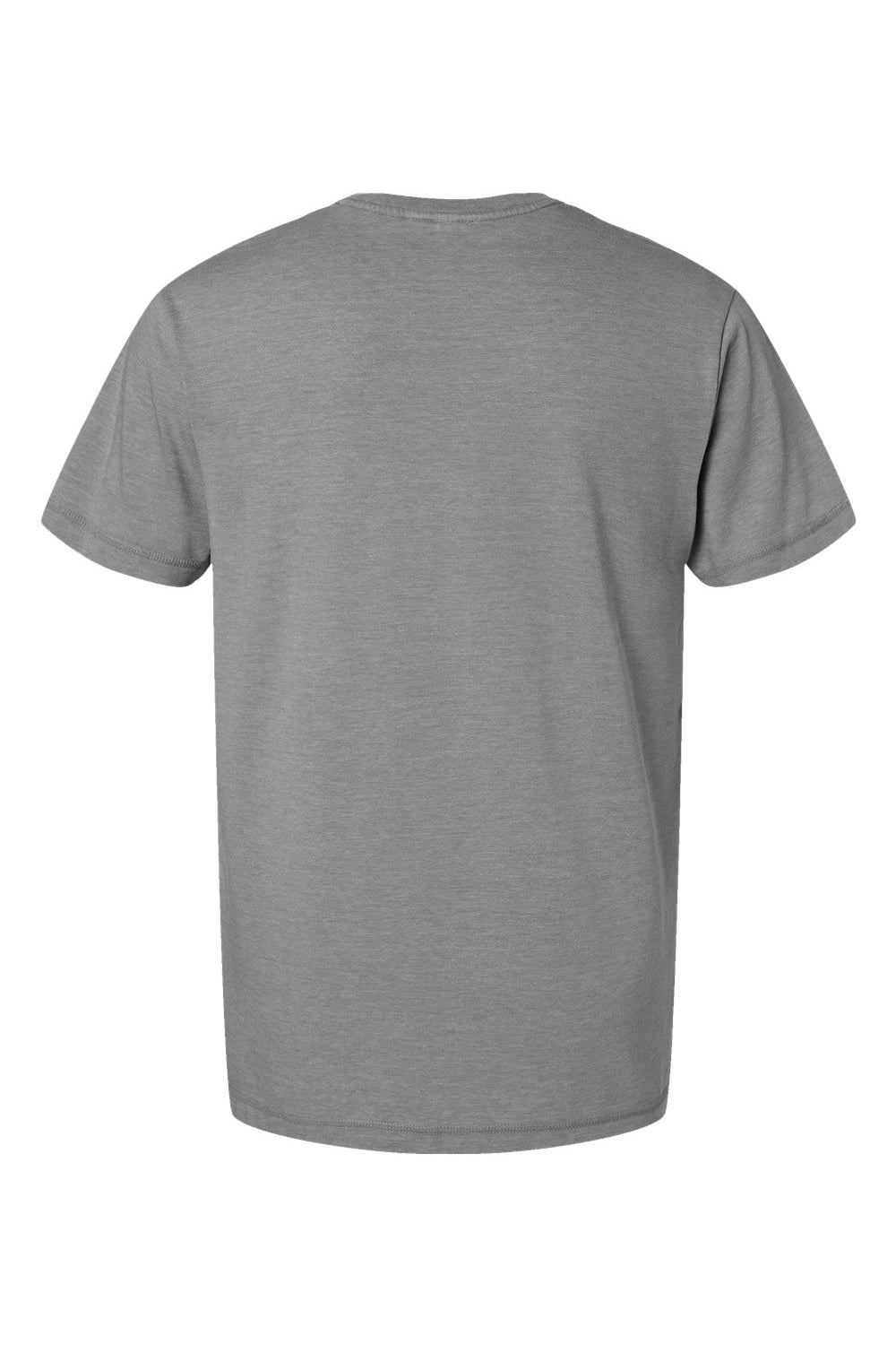 LAT 6902 Mens Vintage Wash Short Sleeve Crewneck T-Shirt Grey Flat Back