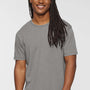 LAT Mens Vintage Wash Short Sleeve Crewneck T-Shirt - Grey