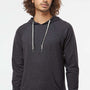 Independent Trading Company Mens Icon Loopback Terry Hooded Sweatshirt Hoodie w/ Pouch Pocket - Heather Charcoal Grey