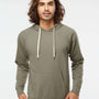 Independent Trading Co. Mens Icon Loopback Terry Hooded Sweatshirt Hoodie - Olive Green - NEW