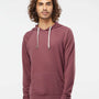 Independent Trading Co. Mens Icon Loopback Terry Hooded Sweatshirt Hoodie - Port - NEW