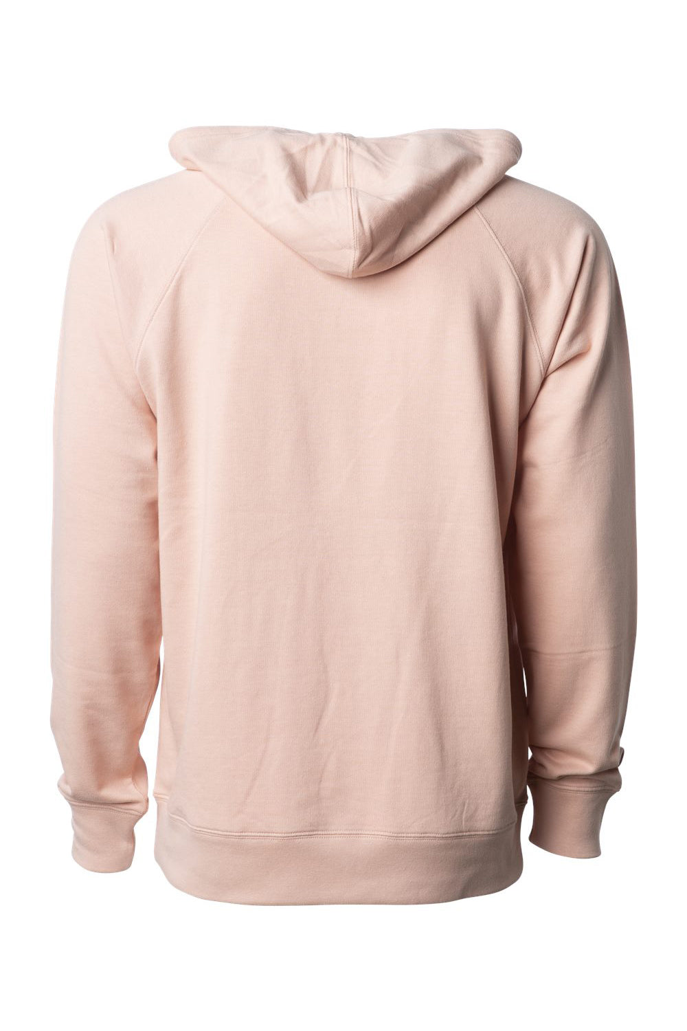 Independent Trading Co. SS1000 Mens Icon Loopback Terry Hooded Sweatshirt Hoodie Rose Pink Flat Back