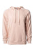 Independent Trading Co. SS1000 Mens Icon Loopback Terry Hooded Sweatshirt Hoodie Rose Pink Flat Front