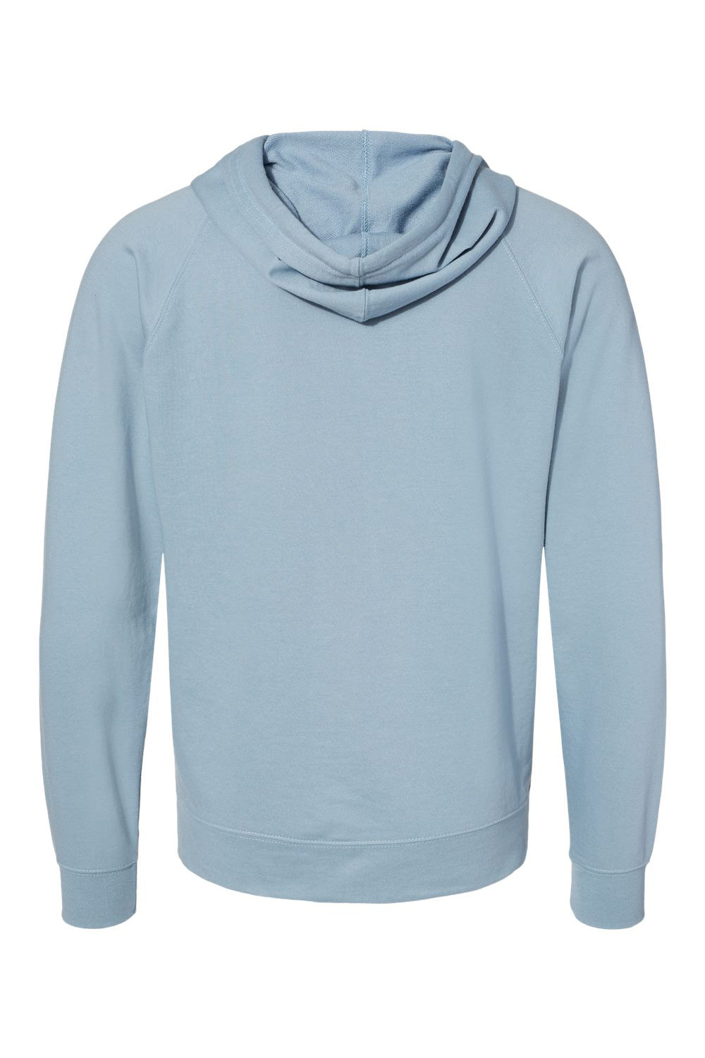 Independent Trading Co. SS1000Z Mens Icon Loopback Terry Full Zip Hooded Sweatshirt Hoodie Misty Blue Flat Back