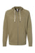 Independent Trading Co. SS1000Z Mens Icon Loopback Terry Full Zip Hooded Sweatshirt Hoodie Olive Green Flat Front
