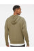 Independent Trading Co. SS1000Z Mens Icon Loopback Terry Full Zip Hooded Sweatshirt Hoodie Olive Green Model Back