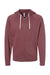 Independent Trading Co. SS1000Z Mens Icon Loopback Terry Full Zip Hooded Sweatshirt Hoodie Port Flat Front