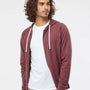 Independent Trading Co. Mens Icon Loopback Terry Full Zip Hooded Sweatshirt Hoodie - Port - NEW