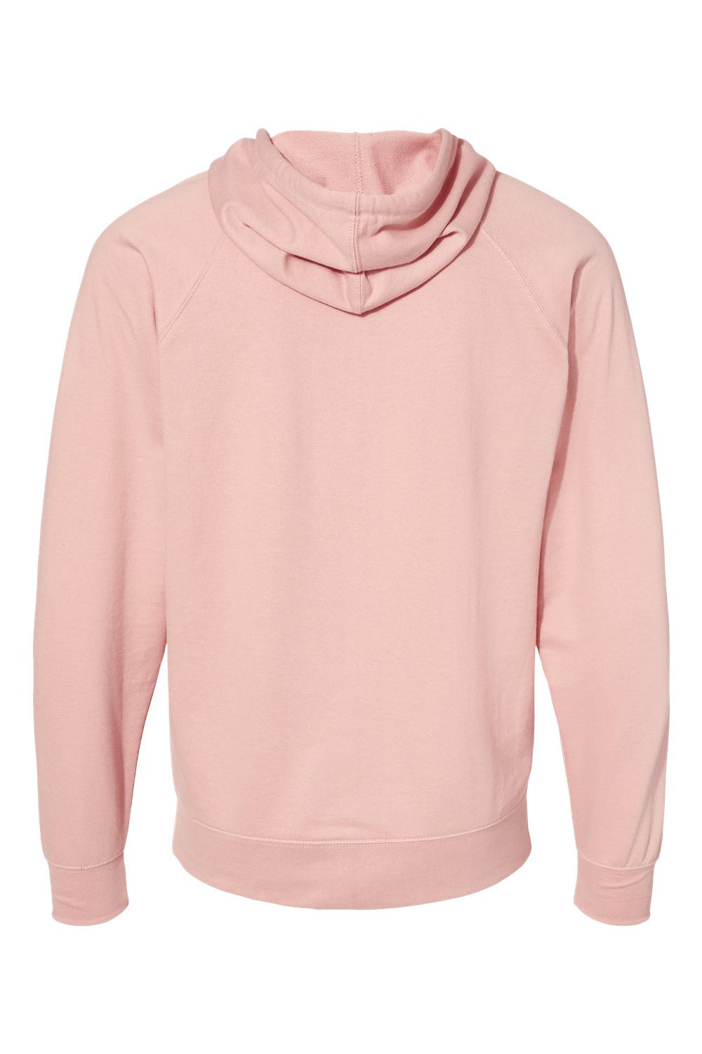 Independent Trading Co. SS1000Z Mens Icon Loopback Terry Full Zip Hooded Sweatshirt Hoodie Rose Pink Flat Back