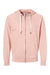 Independent Trading Co. SS1000Z Mens Icon Loopback Terry Full Zip Hooded Sweatshirt Hoodie Rose Pink Flat Front
