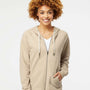 Independent Trading Co. Mens Icon Loopback Terry Full Zip Hooded Sweatshirt Hoodie - Sand - NEW