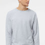 Independent Trading Company Mens Icon Loopback Terry Crewneck Sweatshirt - Heather Grey