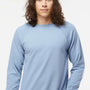 Independent Trading Company Mens Icon Loopback Terry Crewneck Sweatshirt - Misty Blue