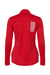 Adidas A483 Womens 3 Stripes Double Knit 1/4 Zip Pullover Team Collegiate Red/Grey Flat Back