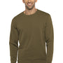 Next Level Mens PCH Crewneck Sweatshirt - Heather Military Green