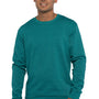 Next Level Mens PCH Crewneck Sweatshirt - Heather Teal Green