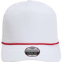 Imperial Hats Mens The Wrightson Moisture Wicking Snapback Hat - White/Red