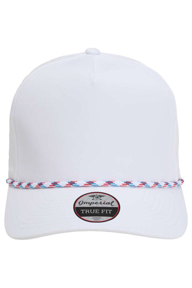 Imperial 5054 Mens The Wrightson Hat White/Light Blue-Red Flat Front