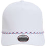 Imperial Hats Mens The Wrightson Moisture Wicking Snapback Hat - White/Light Blue-Red