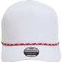 Imperial Hats Mens The Wrightson Moisture Wicking Snapback Hat - White/Red-Black