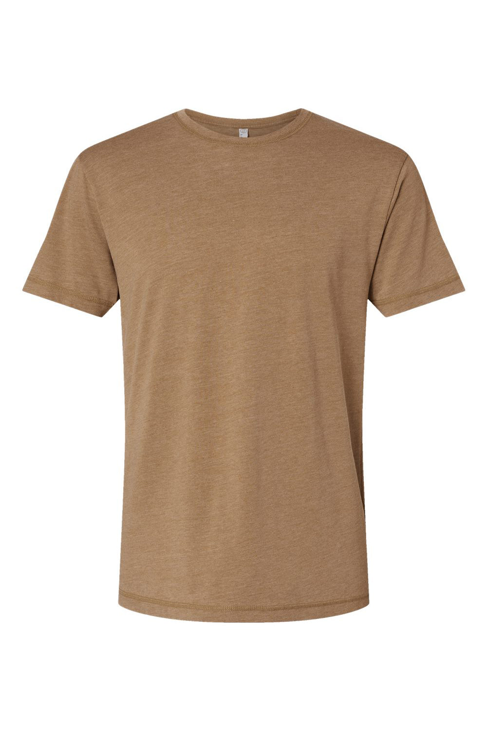LAT 6902 Mens Vintage Wash Short Sleeve Crewneck T-Shirt Coyote Brown Flat Front