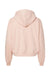MV Sport W21751 Womens Sueded Fleece Crop Hooded Sweatshirt Hoodie Cameo Pink Flat Back