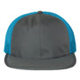 Richardson Hats Mens Rogue Wide Set Mesh Back Moisture Wicking Adjustable Hat - Charcoal Grey/Cyan Blue