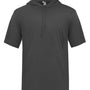 Badger Mens B-Core Moisture Wicking Short Sleeve Hooded T-Shirt Hoodie - Graphite Grey