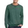 Jerzees Mens Vintage Snow French Terry Crewneck Sweatshirt - Heather Forest Green