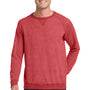 Jerzees Mens Vintage Snow French Terry Crewneck Sweatshirt - Heather Red