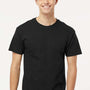 M&O Mens Gold Soft Touch Short Sleeve Crewneck T-Shirt - Black