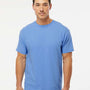 M&O Mens Gold Soft Touch Short Sleeve Crewneck T-Shirt - Carolina Blue - NEW