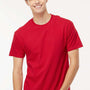 M&O Mens Gold Soft Touch Short Sleeve Crewneck T-Shirt - Deep Red
