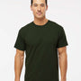M&O Mens Gold Soft Touch Short Sleeve Crewneck T-Shirt - Forest Green - NEW