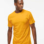 M&O Mens Gold Soft Touch Short Sleeve Crewneck T-Shirt - Gold - NEW